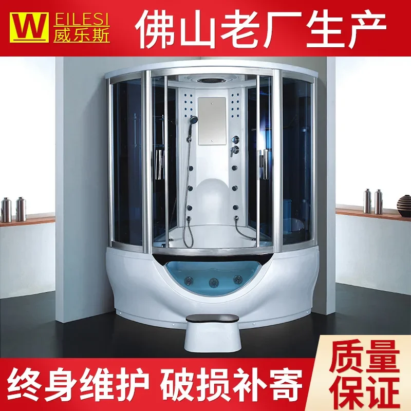 Separate adult shower room with pedals Steam room integrated