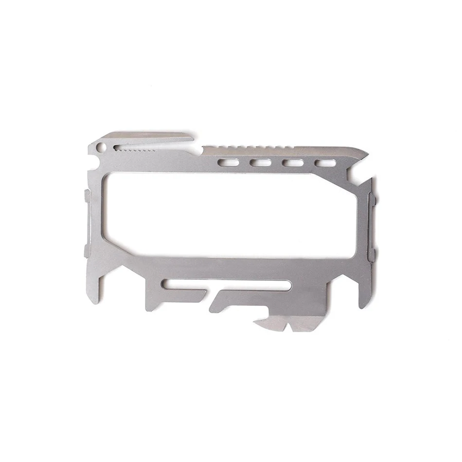 2Pcs/Set Stainless Steel Multitool Card Wallet Tool for Men Survival Survival Gear Credit Card Size Bottle Opener Pocket Tool