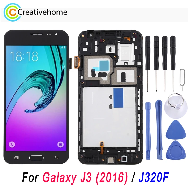 

ЖК-экран TFT для Samsung Galaxy J3 (2016)/J320F, дисплей для телефона, дигитайзер, полная сборка, Замена с рамкой