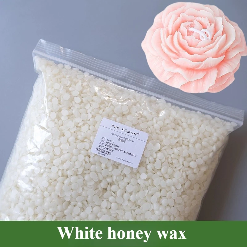 Bolsa de 500g/1000g, materiales para hacer velas perfumadas, cera de abejas blanca/cera microcristalina suave, materiales para dar forma a velas hechos a mano DIY