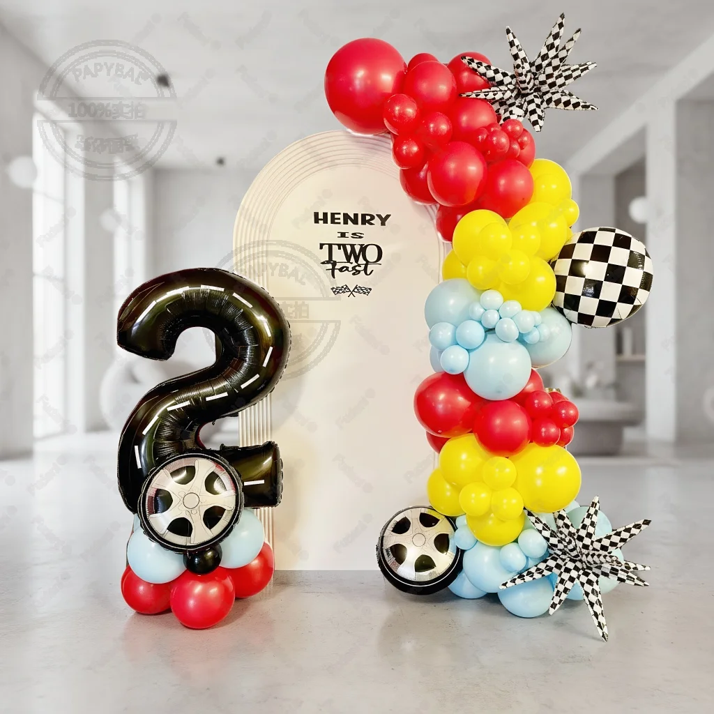 108 Stück Schwarz Weiß Gitter Explosion Stern Ballon Linien Nummer Geburtstag Ballon Set Party Dekoration Geburtstag Foto Hintergrund