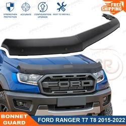 Bonnet Protector Hood Guard Trim For Ford Ranger 2015-2022 Wildtrak XLT XLS XL Limited Bonnet Guard Car Exterior Accessories