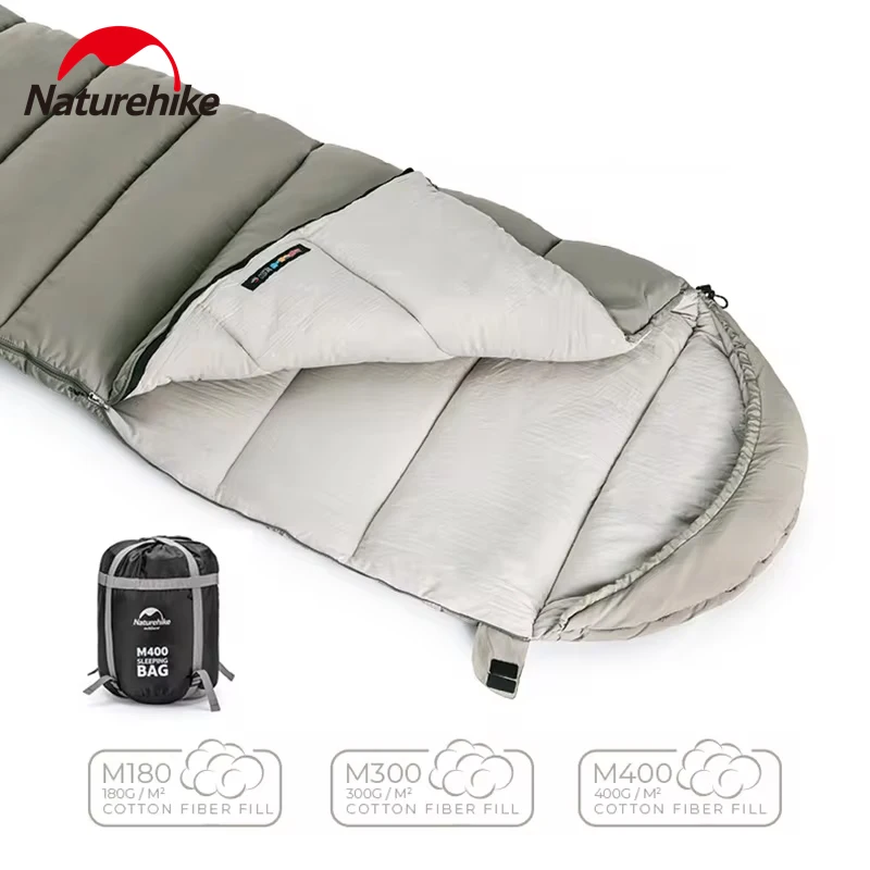 Naturehike Envelope Sleeping Bags Cotton Lightweight Portable Detachable Camping Sleeping Bag for Travel Outdoor Backpacking