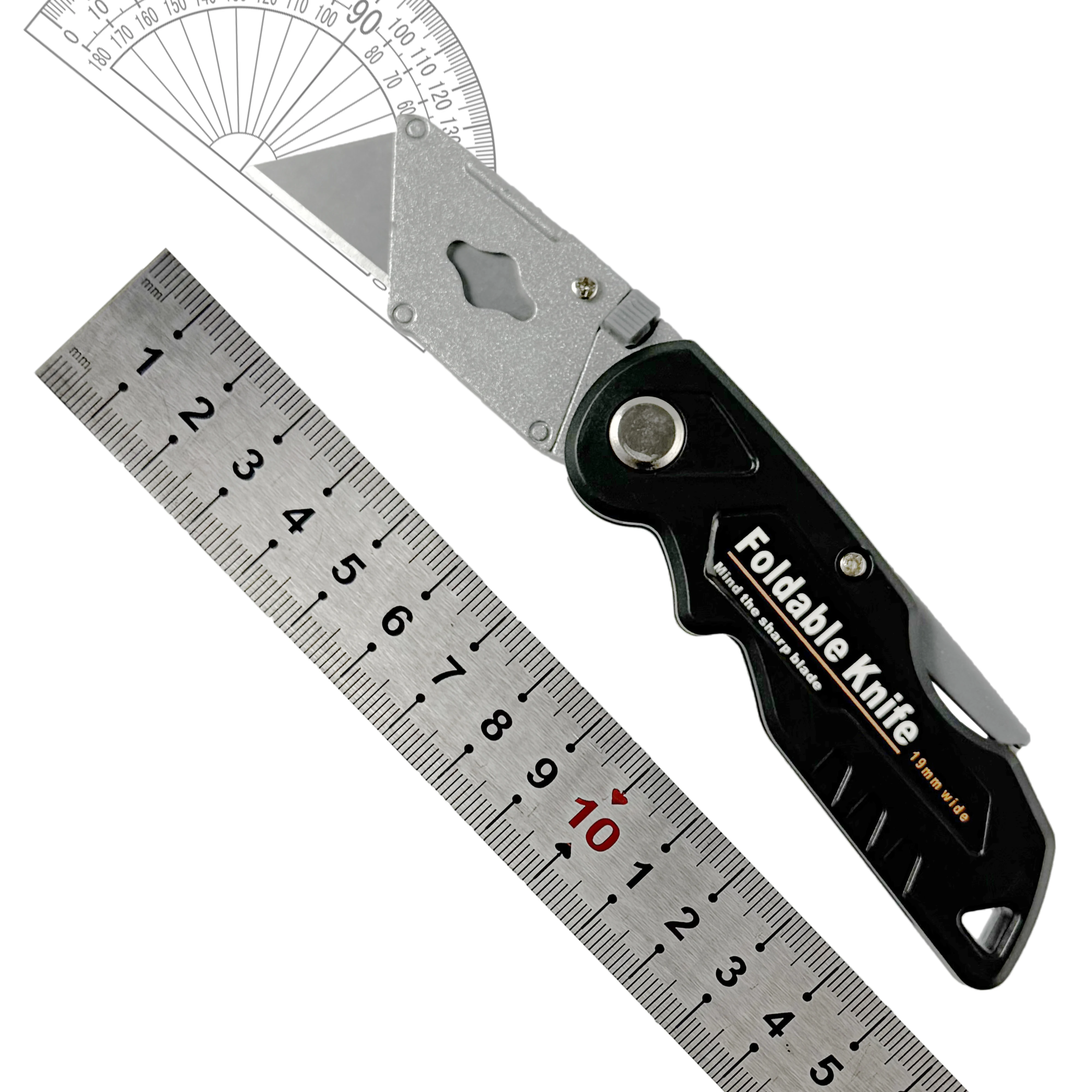 1PCS Folding Utility Knife, Quick-change Box Cutter for Cardboard and Boxes, Box Cutter Knife with Metal Clip, Back-lock Design