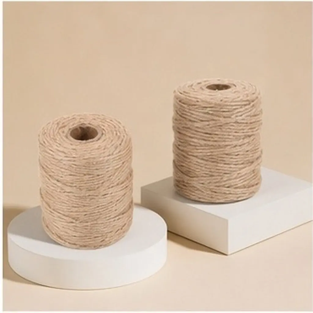 2 Rolls Axe Handle Wrapping Jute Twine Rope Vintage Hand Braided Non-Slip Cord Decorative Natural Garden Twine Crafting Festival