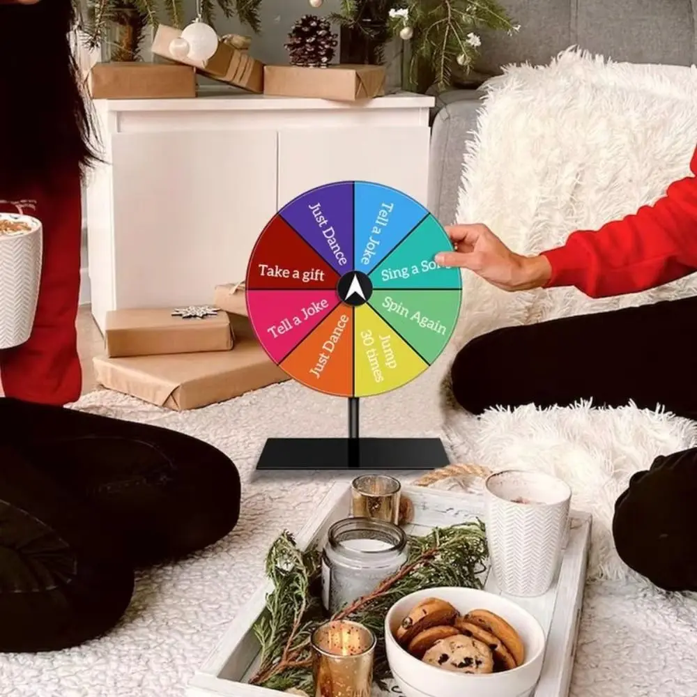 

Reusable Plastic Prize Wheel Round Editable Dry Erase Spin Wheel Multicolor Spinner Game