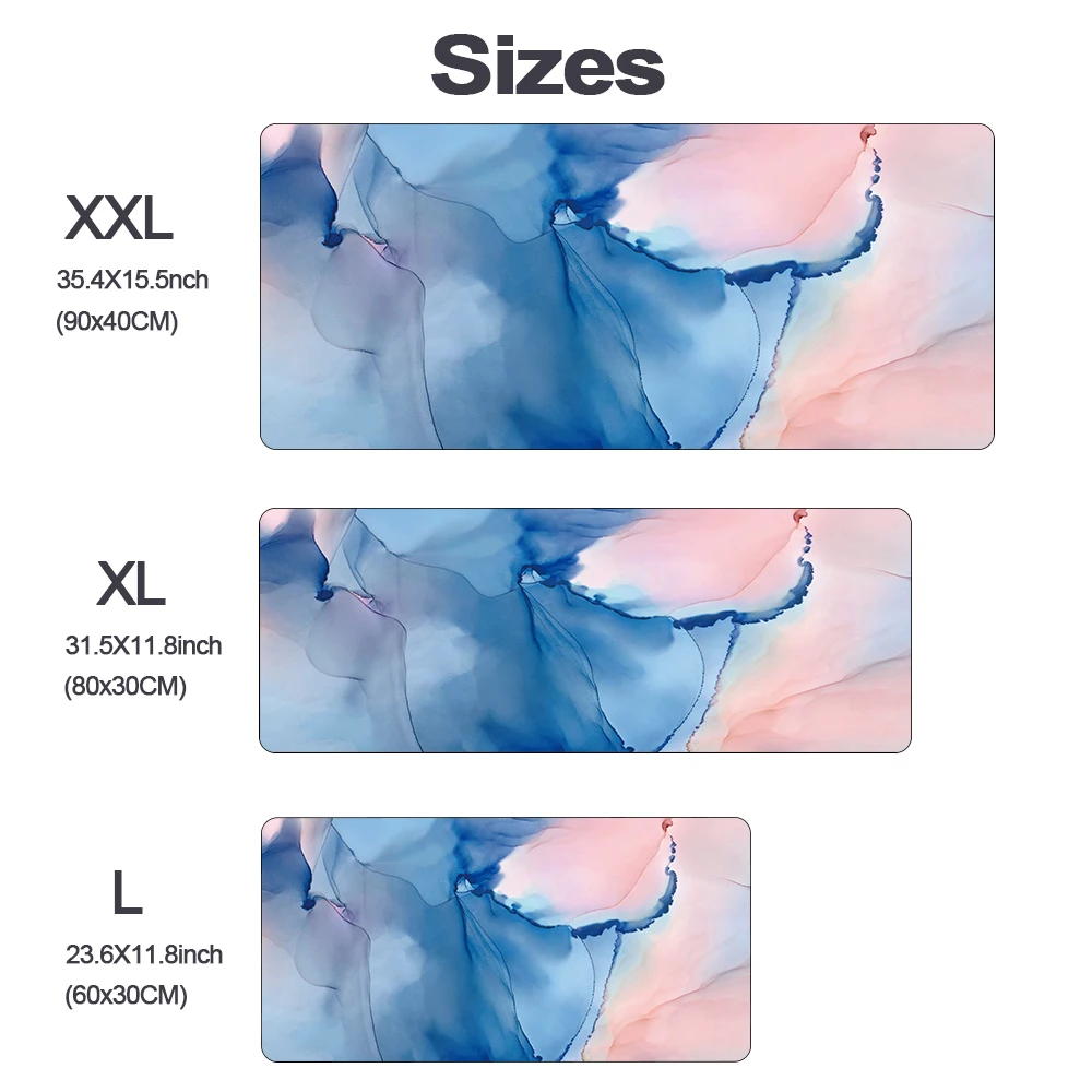 Big Art Mousepad White Black Desk Protector Pad on The Table Pads Computer Mat Xxl Mouse Pad Extended Pad Deskmat Office Carpet