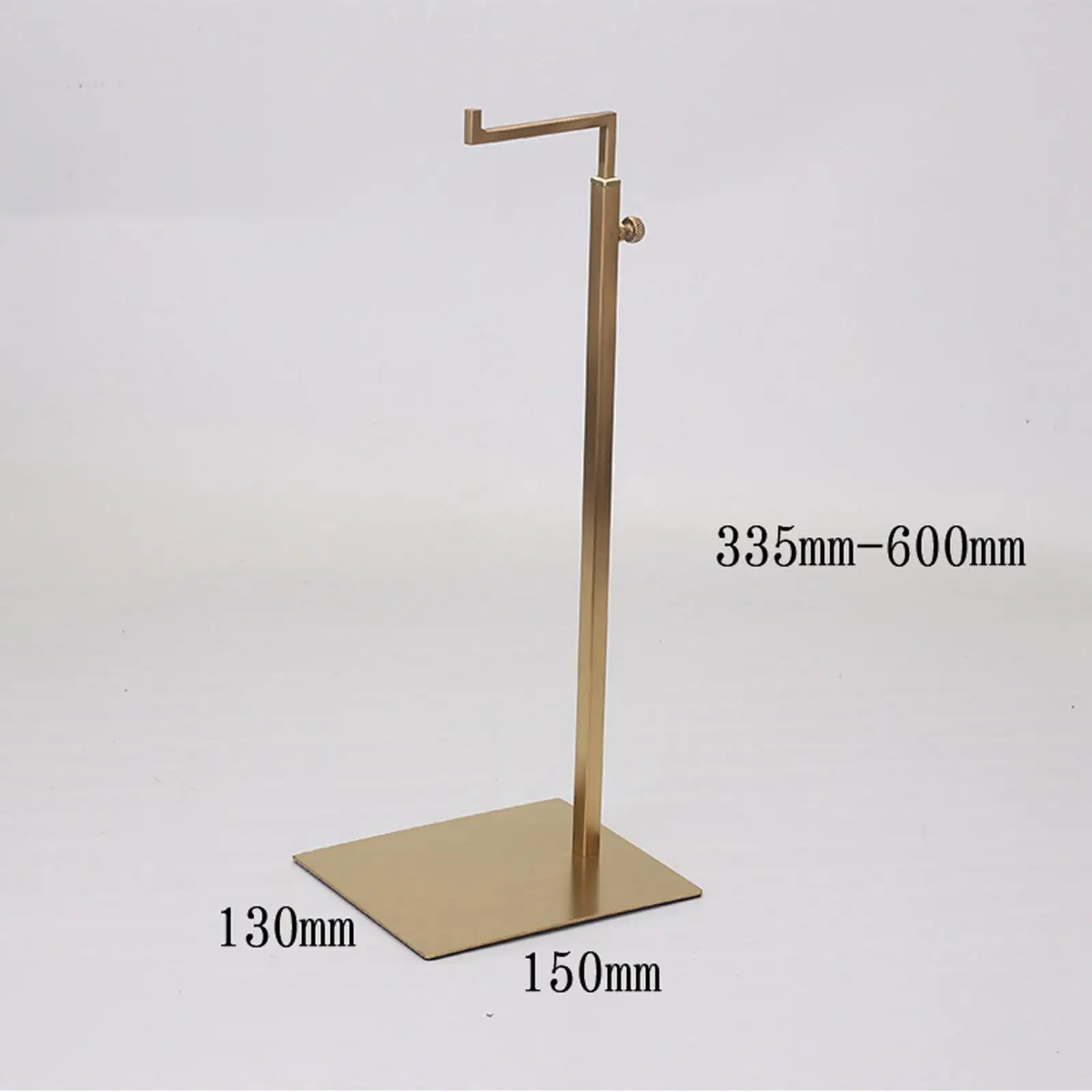 Tabletop Handbag Display Stand Gold Steel Adjustable Hook Rack for Boutique Store Purse Holder Handbag Hanger