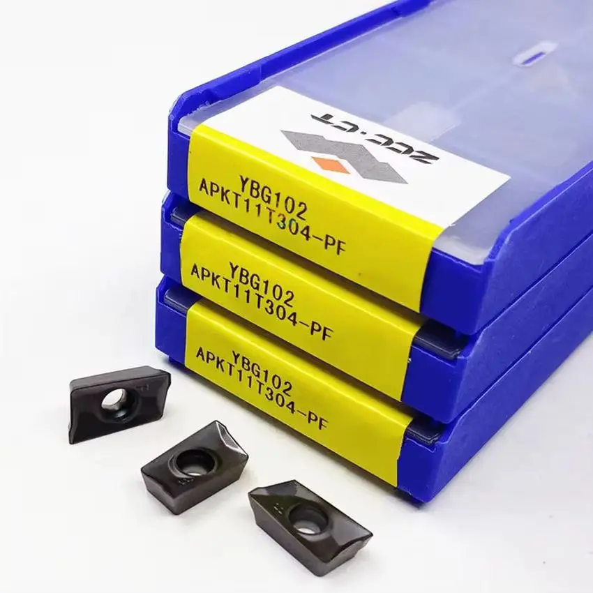 

ZCC.CT APKT11T304-PF YBG102/APKT11T308-PF YBG102/APKT11T304-PF YBG202/APKT11T308-PF YBG202 CNC carbide milling inserts 10pcs/box