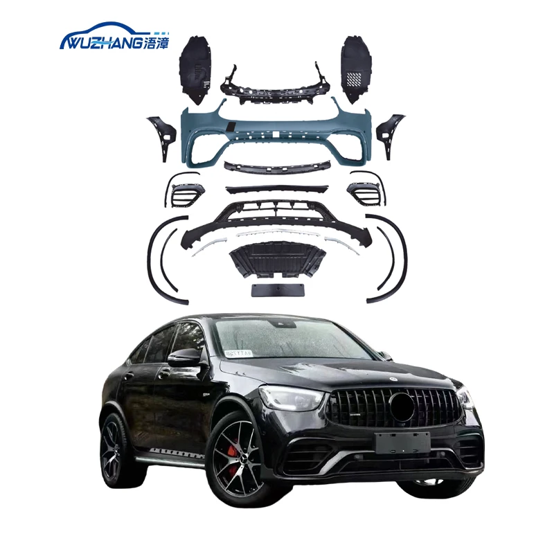 

BR Factory Wholesale 63 Sports Body Kit for Benz GLC-Coupe C253 Front & Rear Bumper Side Skirts Plastic New Condition