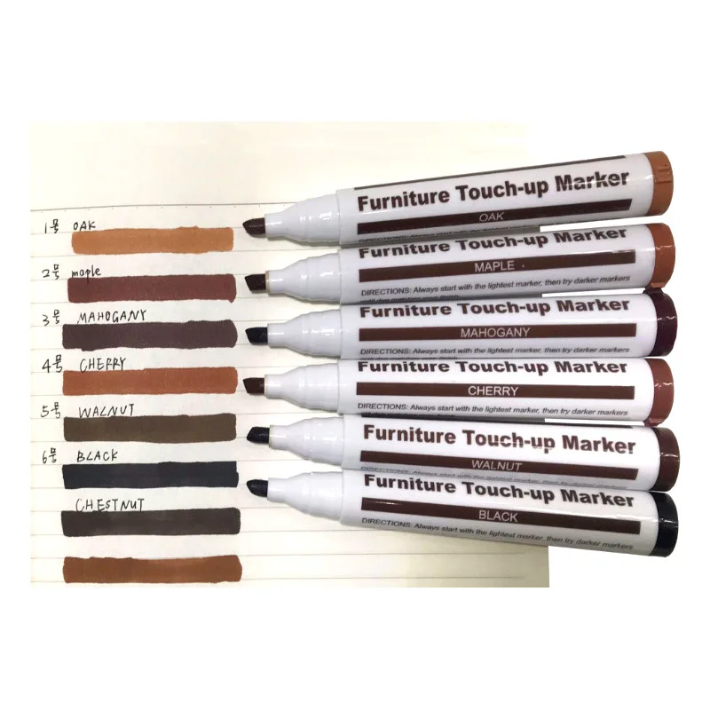 Imagem -06 - Móveis Touch up Markers e Amp Filler Sticks Kit Madeira Arranhões Restaurar Scratch Patch Paint Pen Reparação Composto de Madeira 21 Pcs