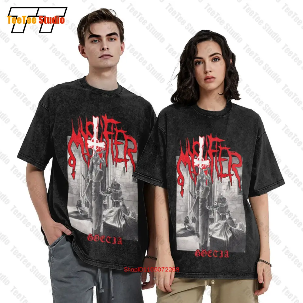 Mystifier Goetia Vintage Oversized T-Shirt Black Metal Blasphemy Sarcofago Beherit Goatlord YQTR