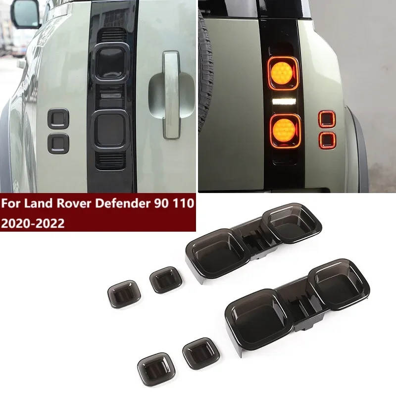 

6Pcs/Set For Land Rover Defender 90 110 2020 2021 2022 Car Rear Tail Light Cover Brake Light Wide Indicator Cover Trim