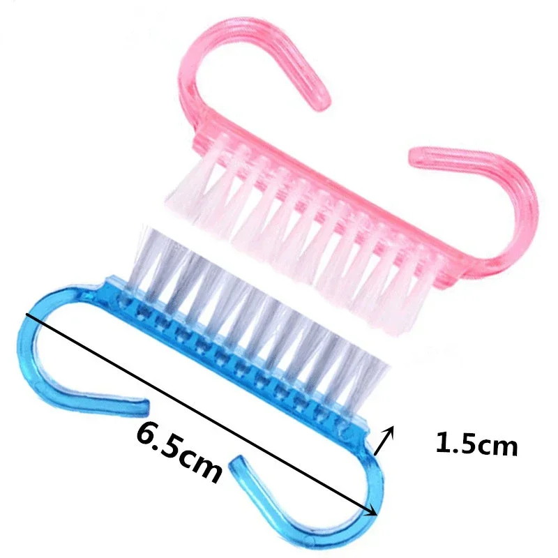 1Pcs Cleaning Nail Brush Tools File Nail Art Manicure Pedicure Soft Remove Dust Plastic Dust Cleaning Brushes