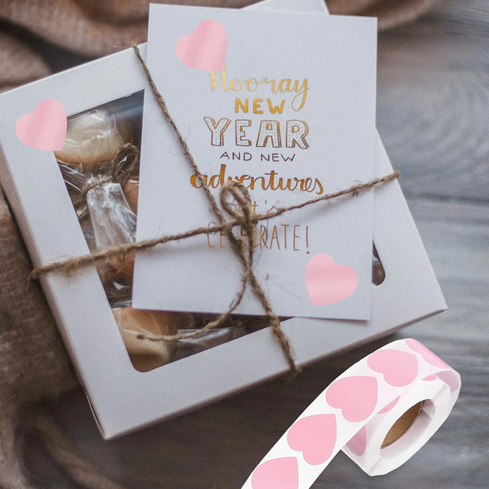 

3 Rolls Small Heart Stickers Adhesive Heart Labels for DIY Cards Wedding Favors Candy Bags Festival Decoration Craft Supplies