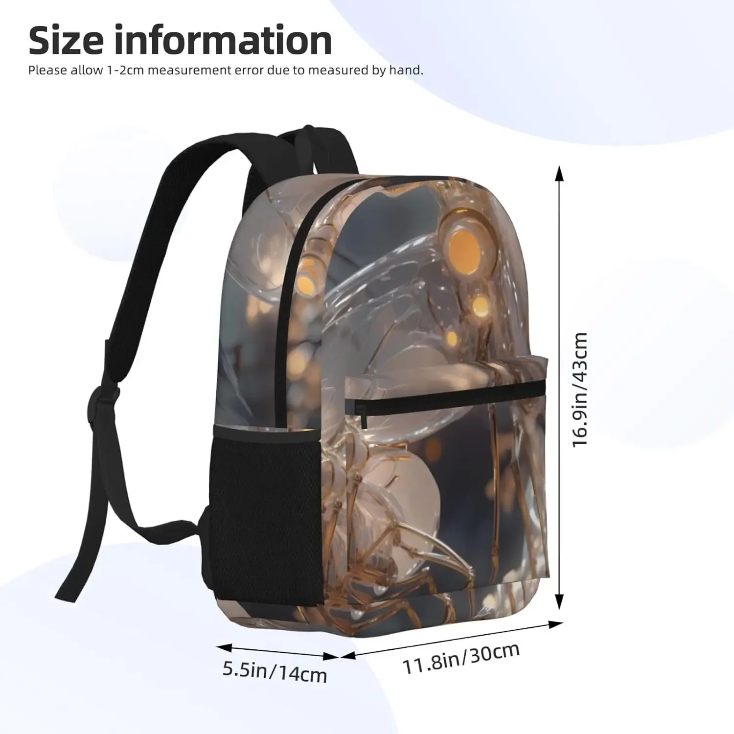 Afbeelding 4: Transparante dieren Laptoprugzak 17-inch modieuze schooltas geschikt voor kantoor, studeerkamer, korte reizen