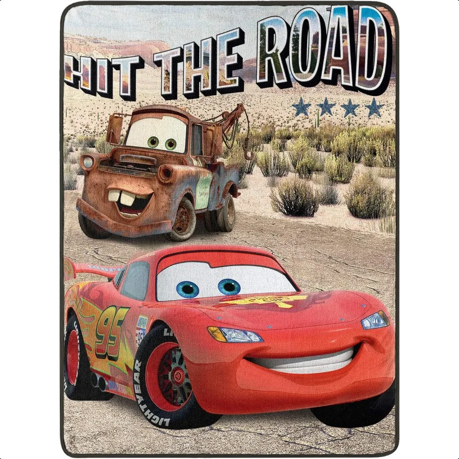

Cars Micro Raschel Throw Blanket 46 x 60 Hit the Road