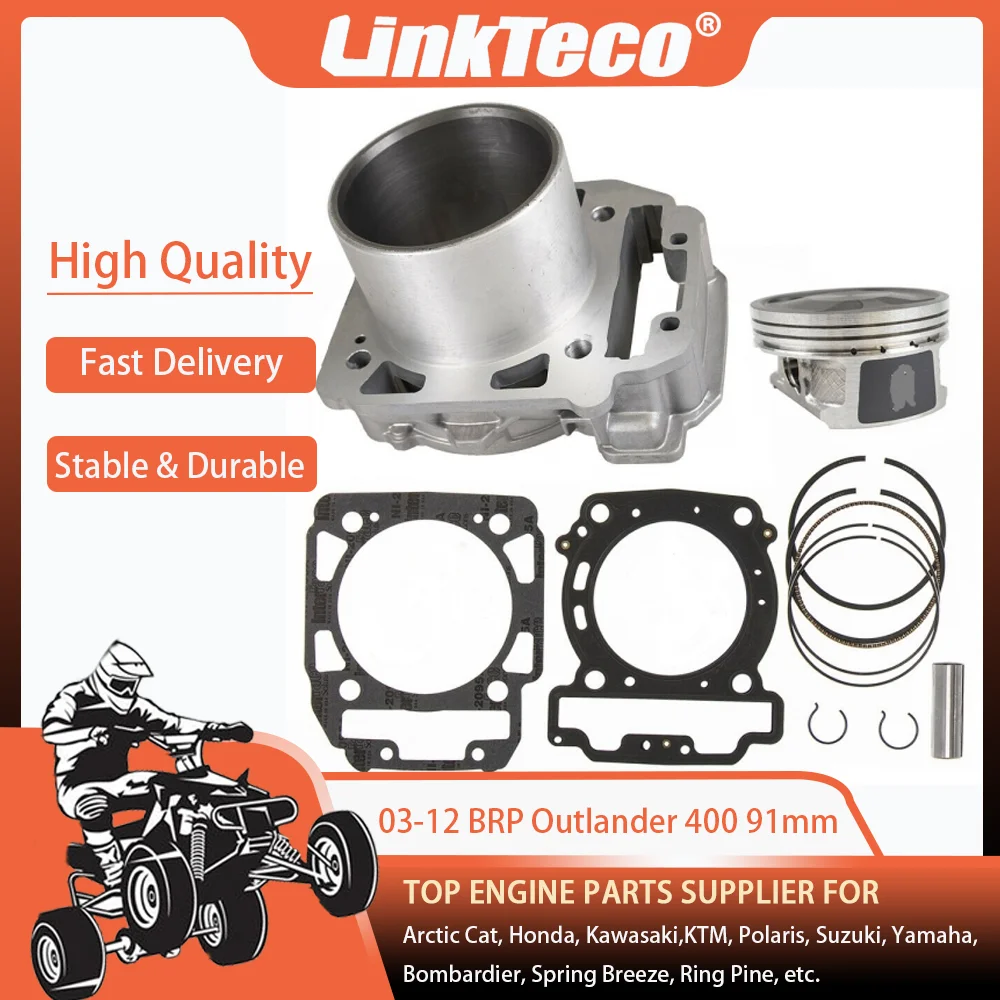 03-12 91mm Cylinder Piston gasket rebulid kit For BRP Can-Am Sea-Doo 4x4 6x6 Max 400 800 DPS EFI Pro HD5 HD7 RS Spyder 420613582