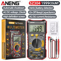 ANENG SZ304 Digital Multimeter 1999 Counts True RMS Precision NCV AC/DC Voltage Current Resistance Ohm Diode Transistor Tester