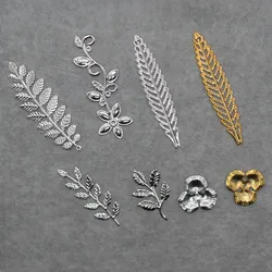 Metal Filigree Golden Flowers Branches Leaves Butterfly Hollow Wraps Connectors Free Jewelry Findings