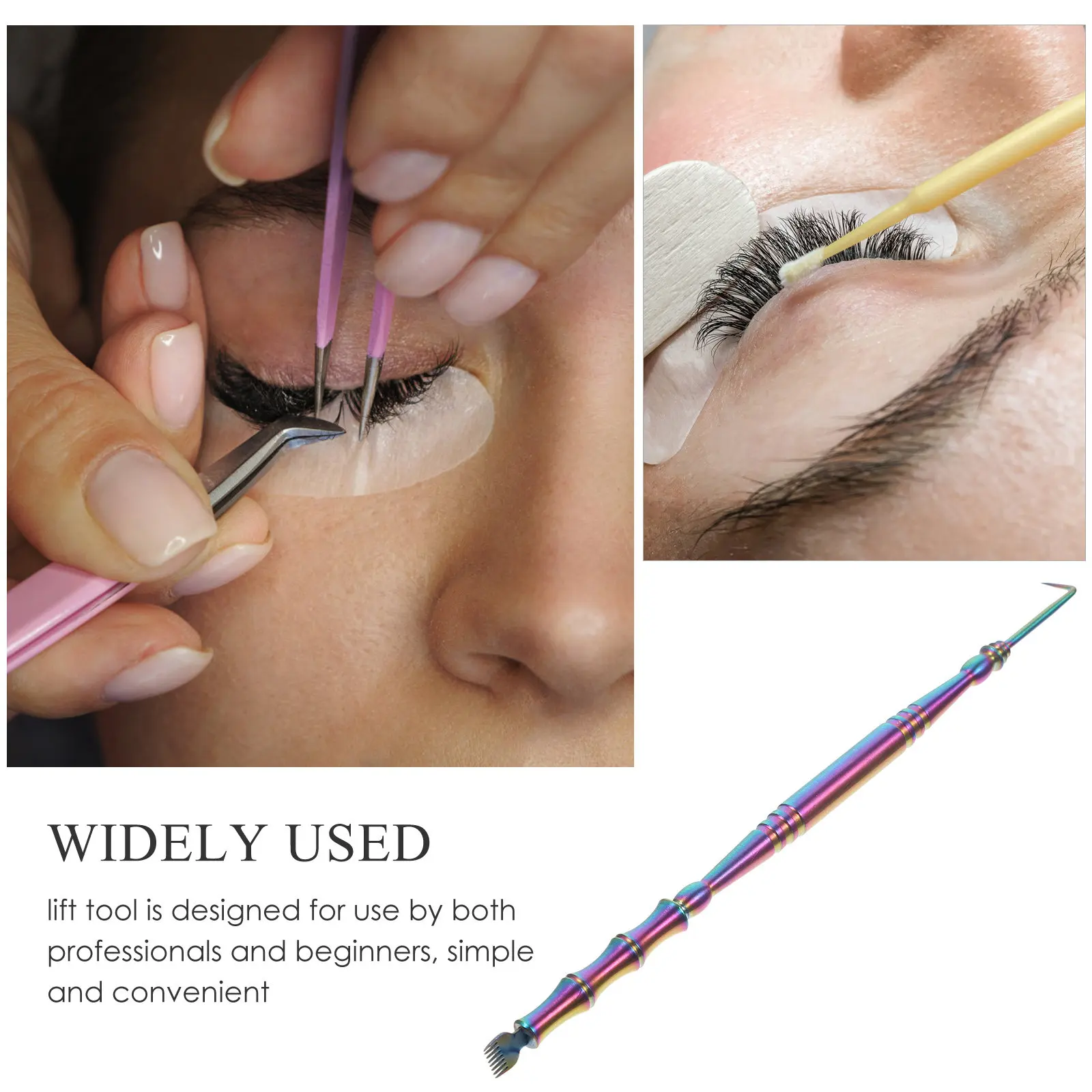 

Eyelash Lift Tool Stainless Steel Lash Perm Lifting Rod with Integrated Comb for Effortless Curling Lifting and Separation