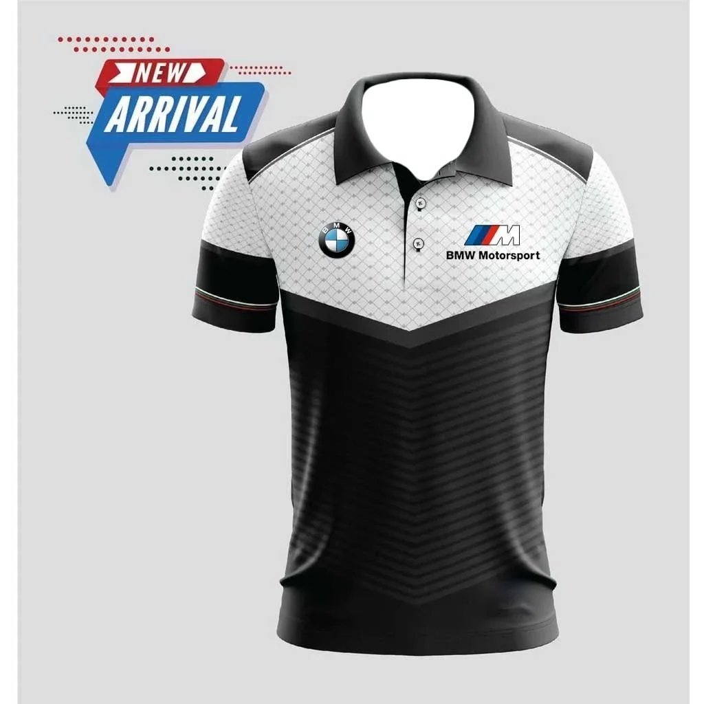 

BMW Мужская быстросохнущая рубашка поло для спорта на открытом воздухе Высококачественная повседневная удобная дышащая мотоциклетная одежда с короткими рукавами