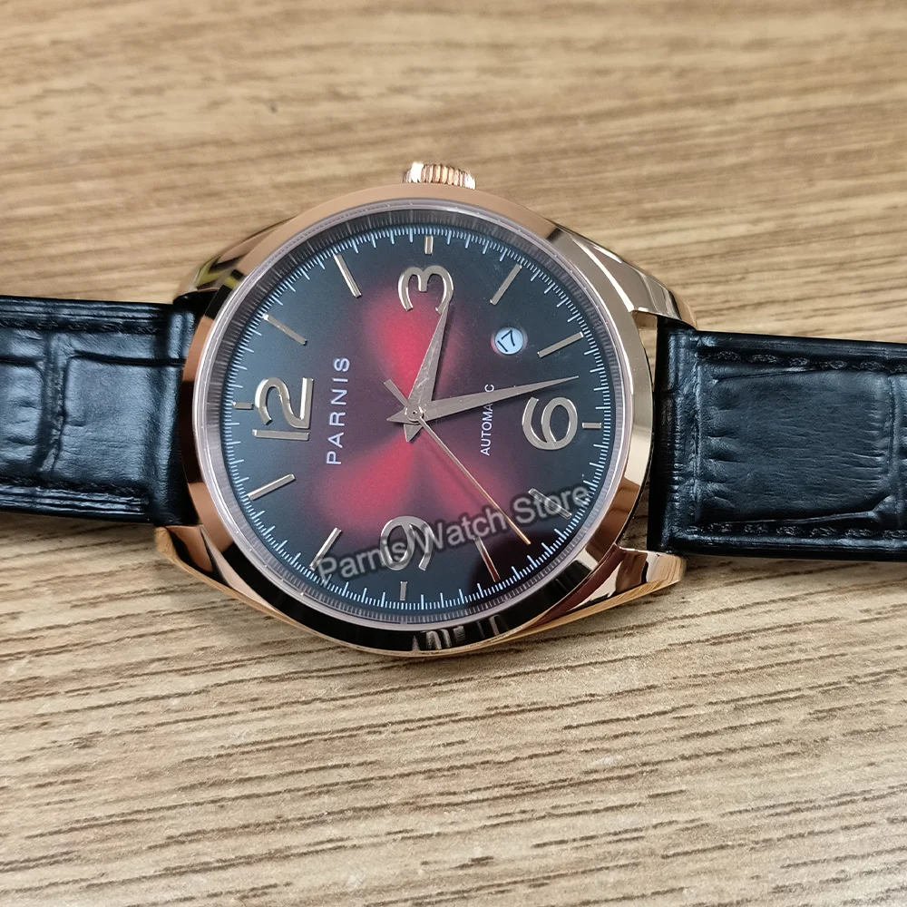 Parnis 40 mm Cristal de zafiro 5ATM Miyota8215 Reloj piloto automático para hombres y niños Esfera azul