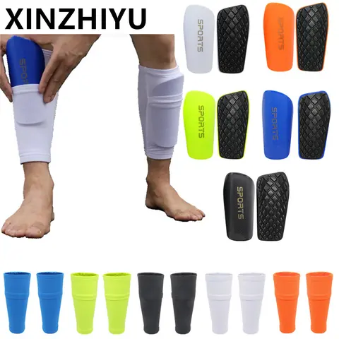 Protège-tibias de football pour adultes et enfants, légers, avec inserts pour chaussettes, pour l'entraînement des garçons, équipement de protection des jambes