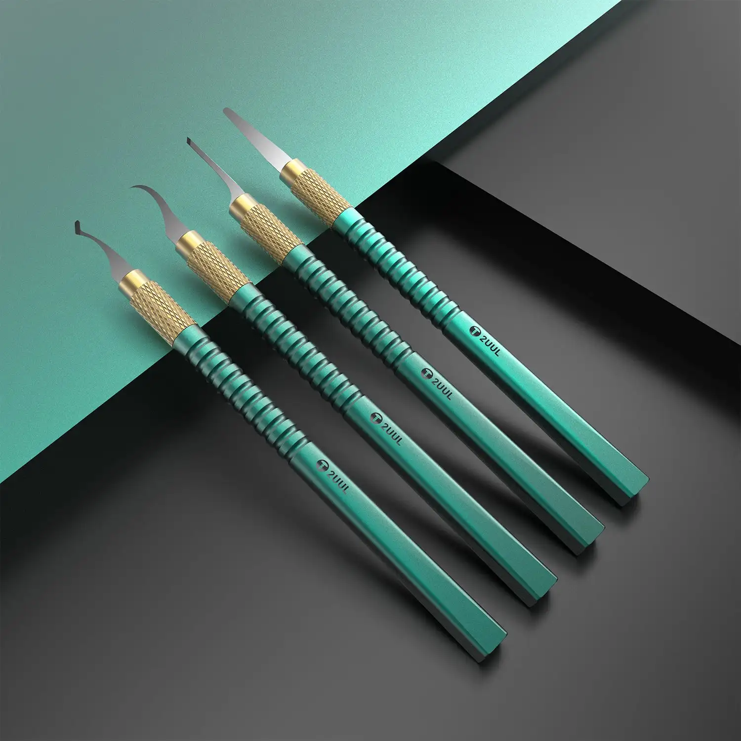 2UUL 4-IN-1 Rework Blades Set Professional Phone Repair Pry Knife Glue Remove for PCB Motherboard Chip Weding Repair Scrape Tool