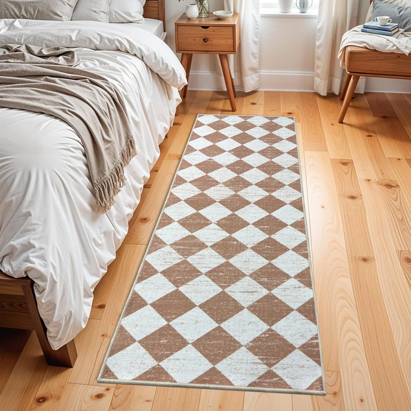Adhesive-free Long Carpet Adhesive-free Rugs Non Slip Machine Washable Carpet for Bedoom Corridor Short-pile Carpets Mat Home