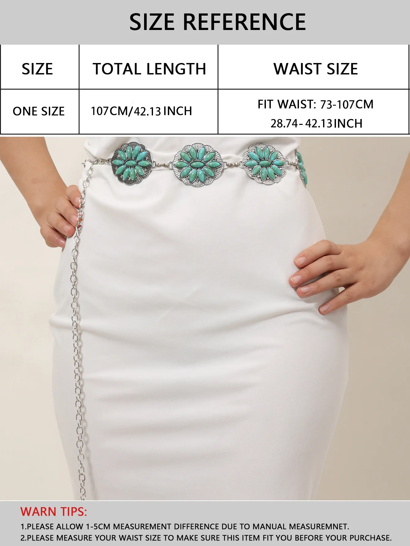 Mode Turkoois Decor Zinklegering Ketting Riemen Voor Vrouwen