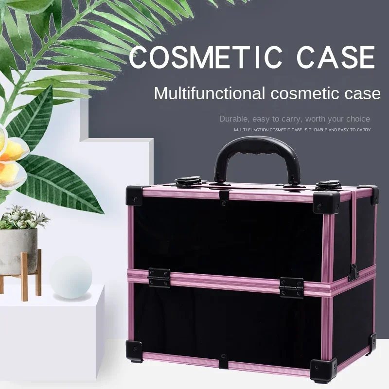 Large-capacity Washable Makeup Organizer Cosmetic Case Professional Beauty and Nail Tool Storage Box Suitcase