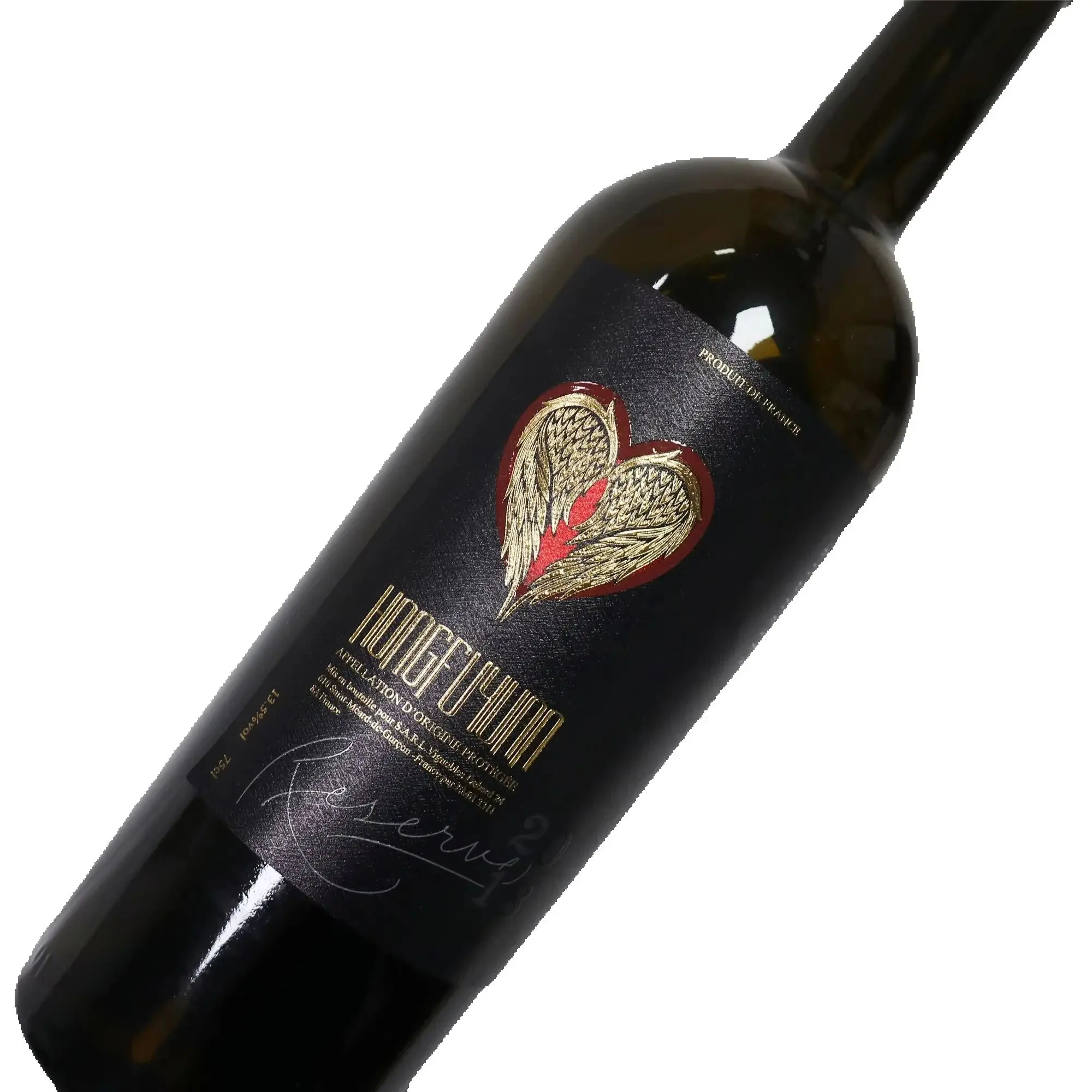 Custom Luxury Wine Labels｜Waterproof Adhesive Paper｜Embossed Gold Foil UV｜Eco-Friendly Sticker