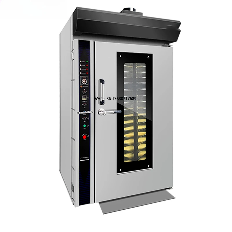 Electric /Gas/l Rotary Rack Oven Customized High Quality 12/16/ 32/64 Trays Industrial Bakery Rotary Oven
