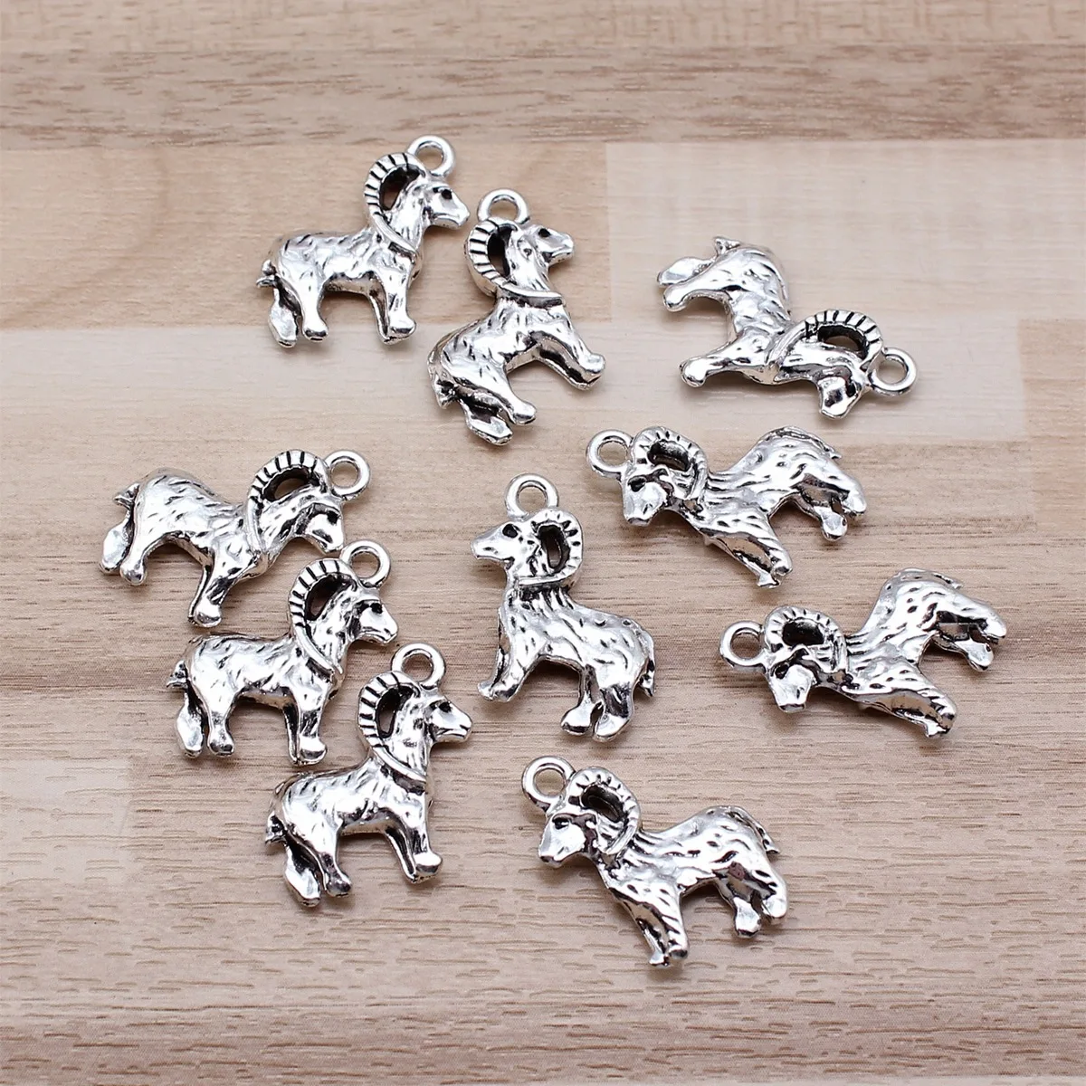 IFOCUS 10pcs/Lot Sheep Charms For DIY Jewelry Making Zinc Alloy 22x14mm/0.87x0.55inch