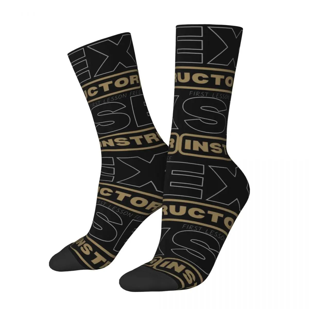 Harajuku Sex Instructor  First Leson Free Men Women Socks Motion Beautiful Spring, Summer, Autumn, and Winter Dressing Gifts