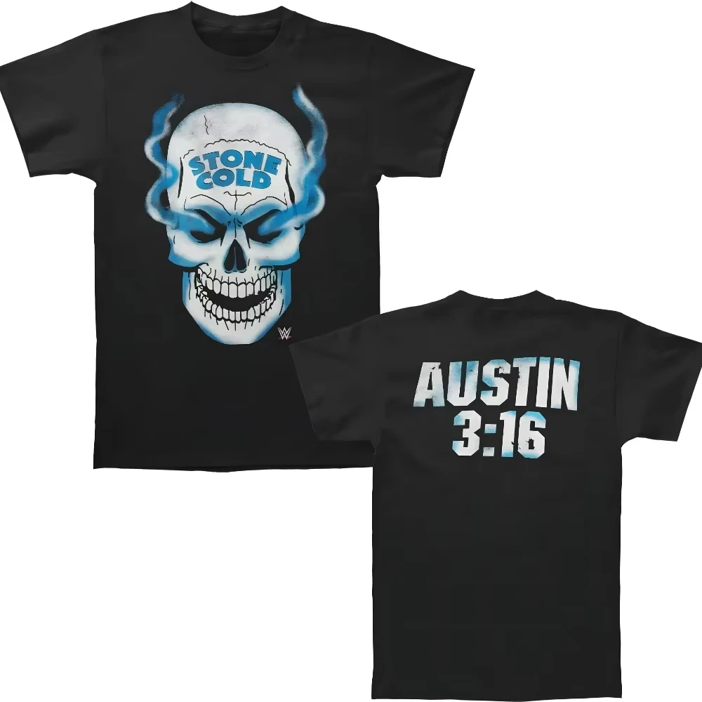 Stone Cold Steve Austin Skull 3 16 Inch Printed T-shirt Men Women Short Sleeve T-shirt Streetwear Men's T-shirt 2026 New Tops