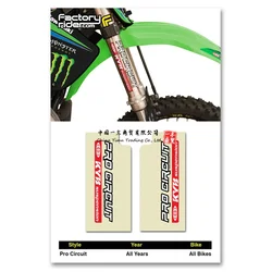 PRO Circuito KYB Garfo Adesivos, Gráficos para todos Moto Motocross, Kawasaki, Yamaha, Tmax, Suzuki, Benelli, KTM, Honda, Mx Dirt Bike