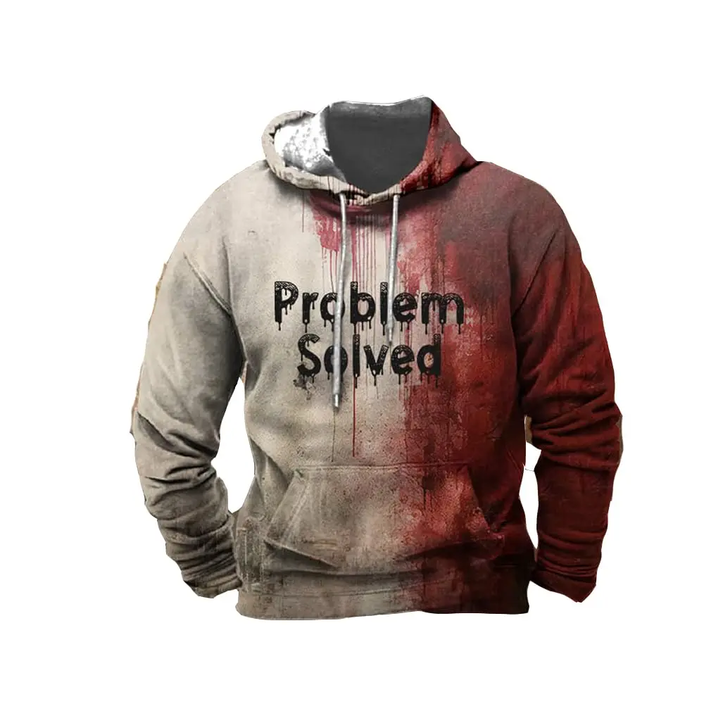 Party Funny Personality Style Hooded Hoodie Cosplay Thriller Bloody Print Autumn Warm Pullover Hoodie MC11