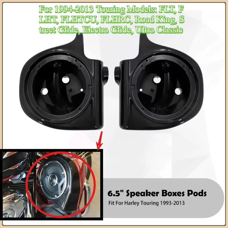 boite-de-dosettes-de-haut-parleur-pour-moto-65-pouces-pour-touring-electra-glide-road-glide-road-king-street-glide-carenages-ventiles-inferieurs-1994-–-2013