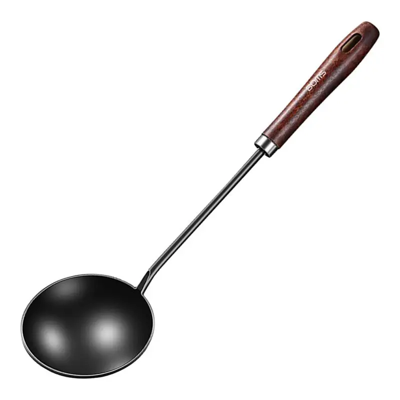 

Kitchen Spoon Iron Cake Spoon with Wood Handle Kitchen Cooling Supplies Metal Wood Biscuit Spatula Non-Stick Cake Maker for Egg