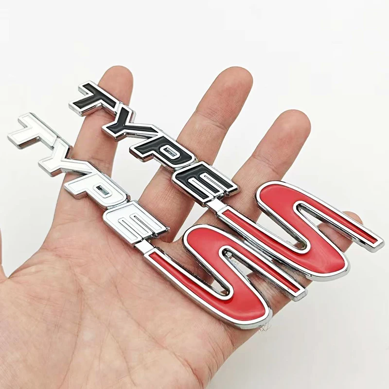 3D Metal Type S Logo Front Grill Car Emblem Rear Trunk Badge Sticker Decal For Honda Civic Types CRV HRV Accord Fit Accessories