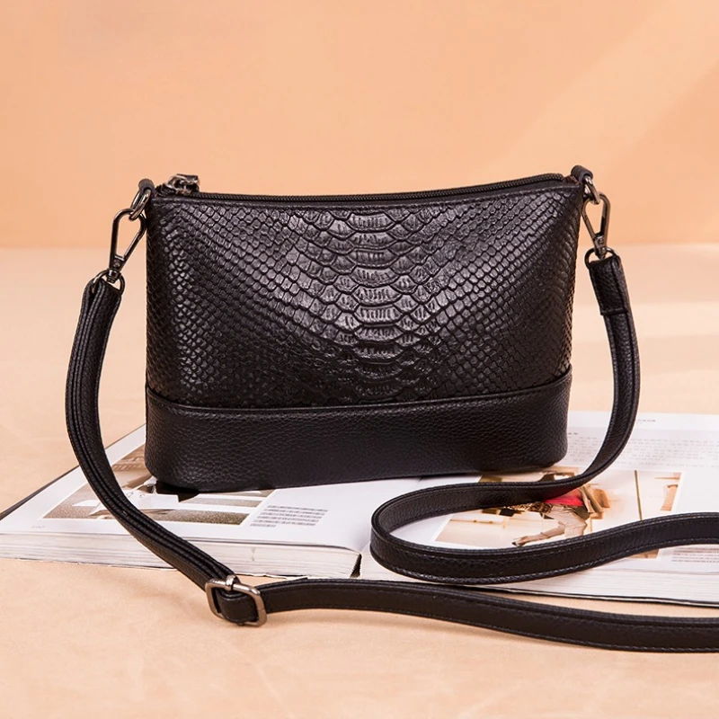 

New Genuine Genuine Genuine Leather Women's Bag with Top Layer, Versatile Genuine Genuine Genuine Leather Shoulder Bag