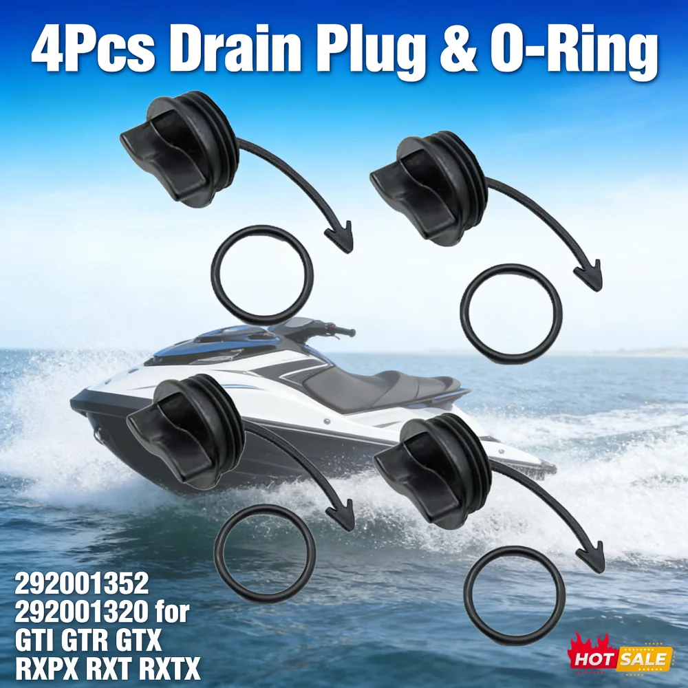 4Pcs Car Drain Plug Replaces 292001352 292001320 292002024 Water Clog Replacement Parts for GTI GTR GTX RXPX RXT RXTX Spark 900