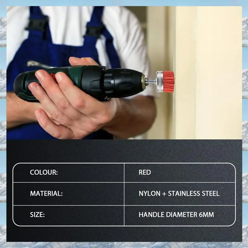 

2025 Горячий стиль, 4 шт., нейлоновая нить, абразивная проволочная щетка, набор нейлоновых концевых щеток для дрели, вращающийся инструмент с хвостовиком 1/4 дюйма