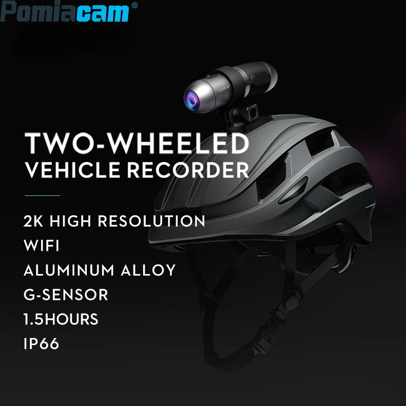 

S50 Action Camera Ultra HD Dual Channel 2K Loop Recording Ultra-clear Night Vision H.265 Wide Angle Lens WIFI APP IP66 Camera