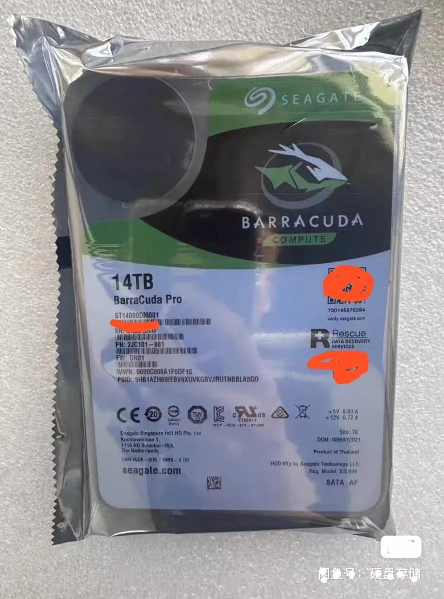 

New Barracuda Pro 14TB 7.2K 256M 6Gb/s 3.5" SATA Hard Drive ST14000DM001