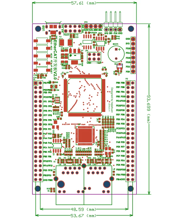 EtherCAT development board LAN9252+STM32F407 Core board CIA402 learning board