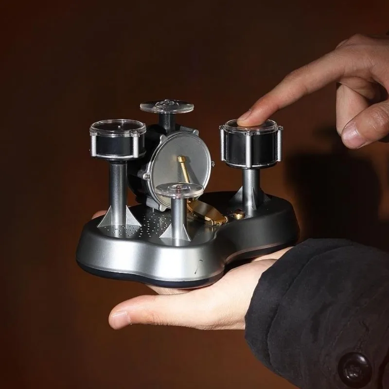 Mini Finger Drum Set Desktop Portable Drum Set Mini Creative Desk Miniature Musical Instrument Touch-sensitive Music Toy Gift