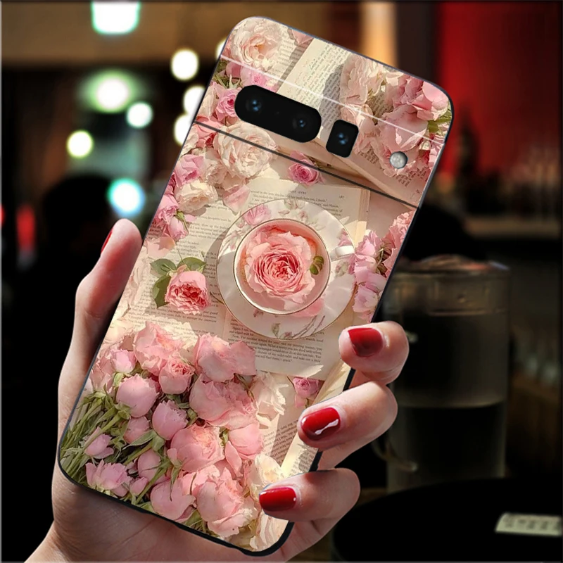 Custodia per telefono per Google Pixel 10 9 Pro XL 9A 8 7 6 Pro Pixel 8A 7A 6A Pixel 8 7 6 5 Custodia in oro rosa rosa